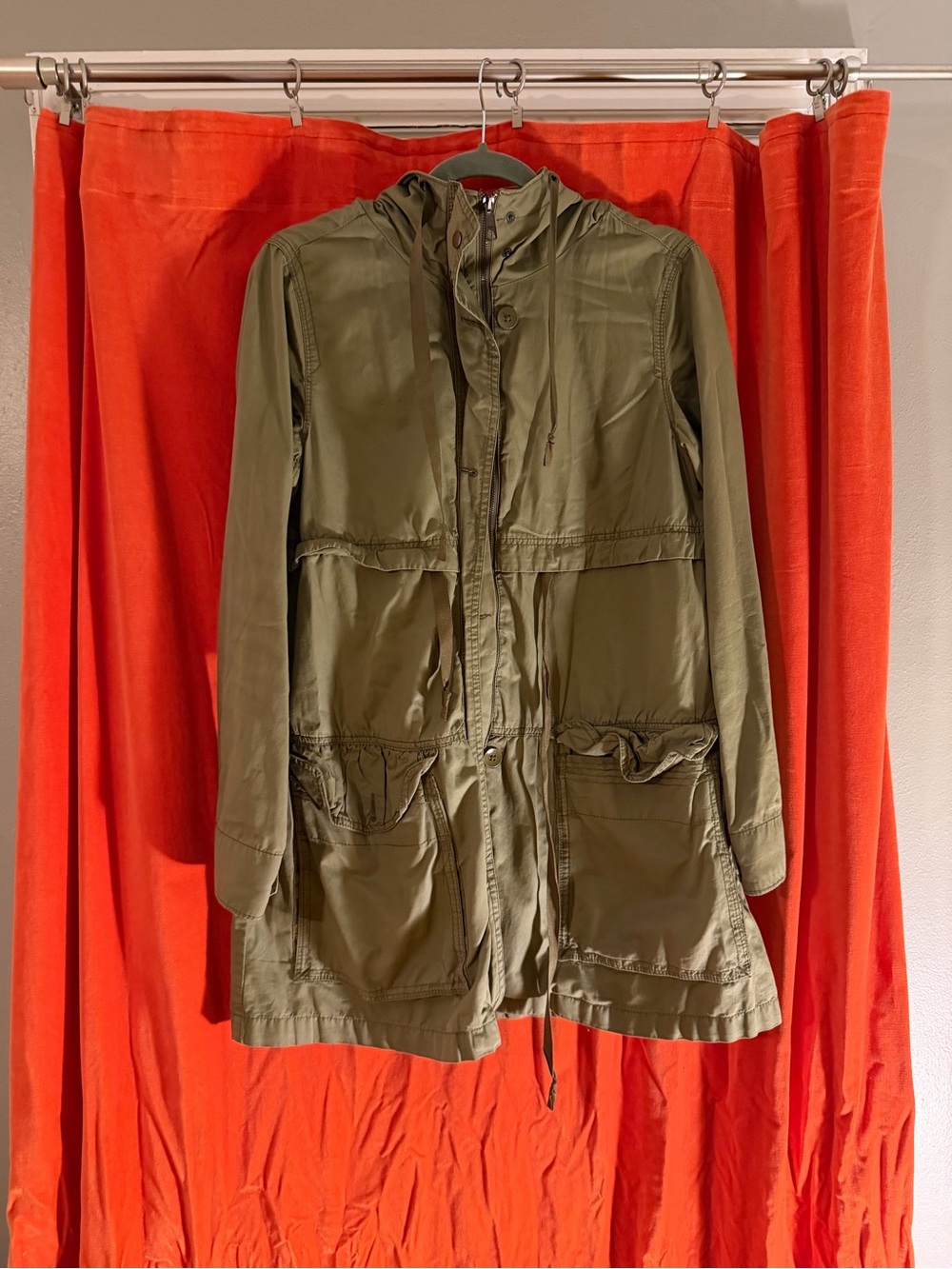 GAP Olive Green Utility Jacket with Drawstring Waist